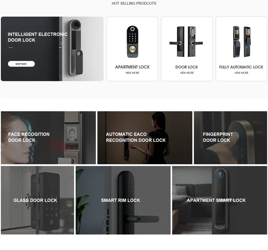Huarui smart lock product sourcing categories